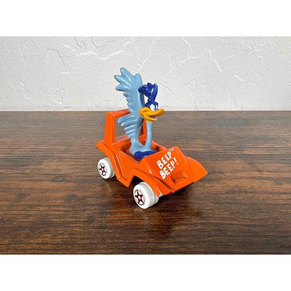 Vintage 1988 Ertl Looney Tunes‎ Road Runner Orange Dune Buggy Die-Cast Toy Car